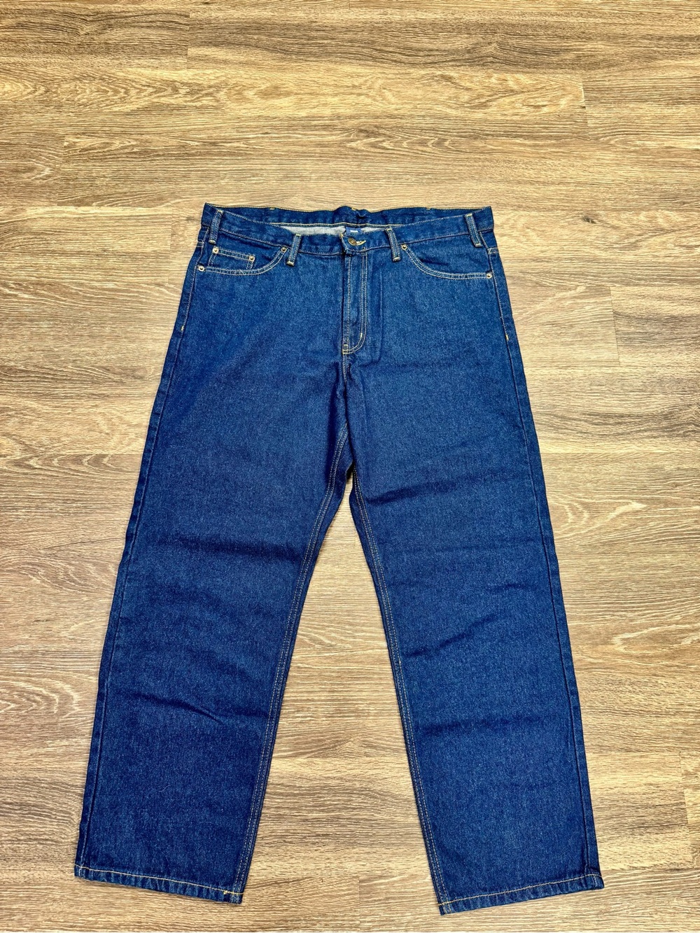 RW Rugged Wear Men’s 38x30 Dark Wash Relaxed Fit Heavyweight Jeans NWT